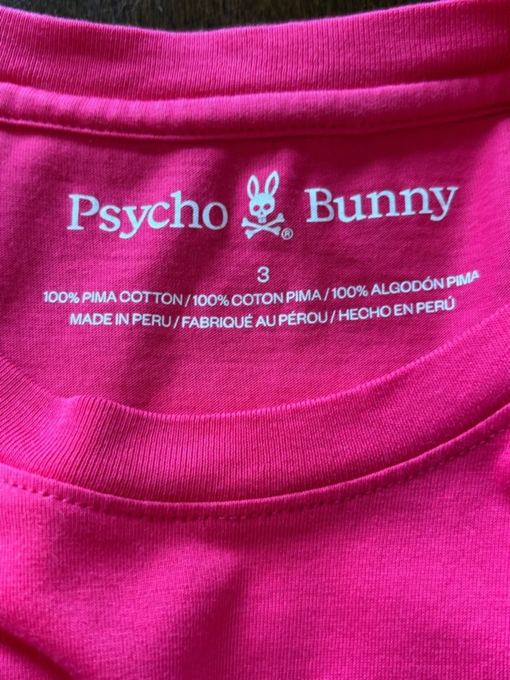 Psycho Bunny Tee Skull Bunny Graphic Design Fuchsia T-Shirt Sz 3(XS) Streetwear - Picture 4 of 10